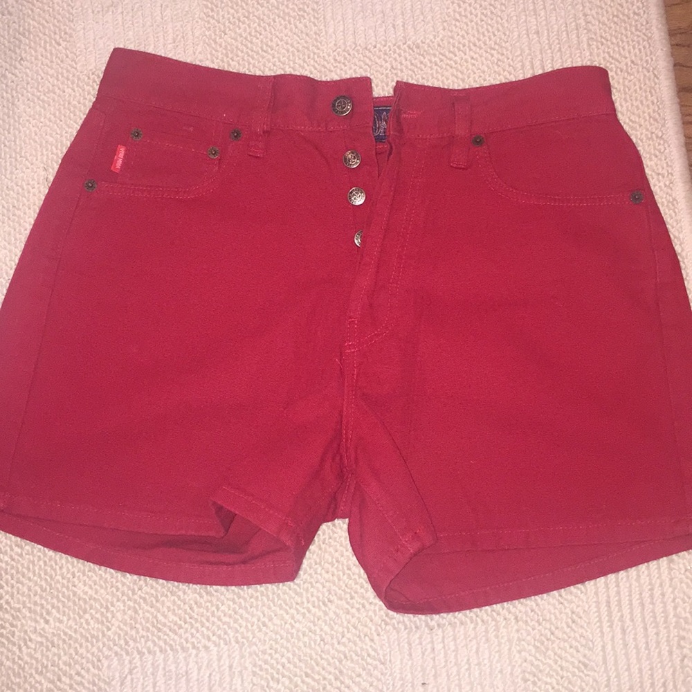 Vero mode made in Italy red denim shorts